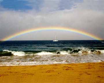 Embraced by a Rainbow. Maui. Hawaii.